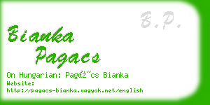 bianka pagacs business card